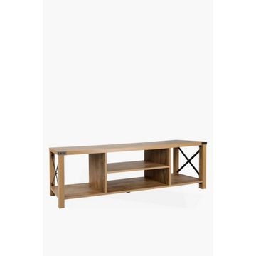DENVER PLASMA UNIT Rustic Minimalist Wood & Metal TV Stand