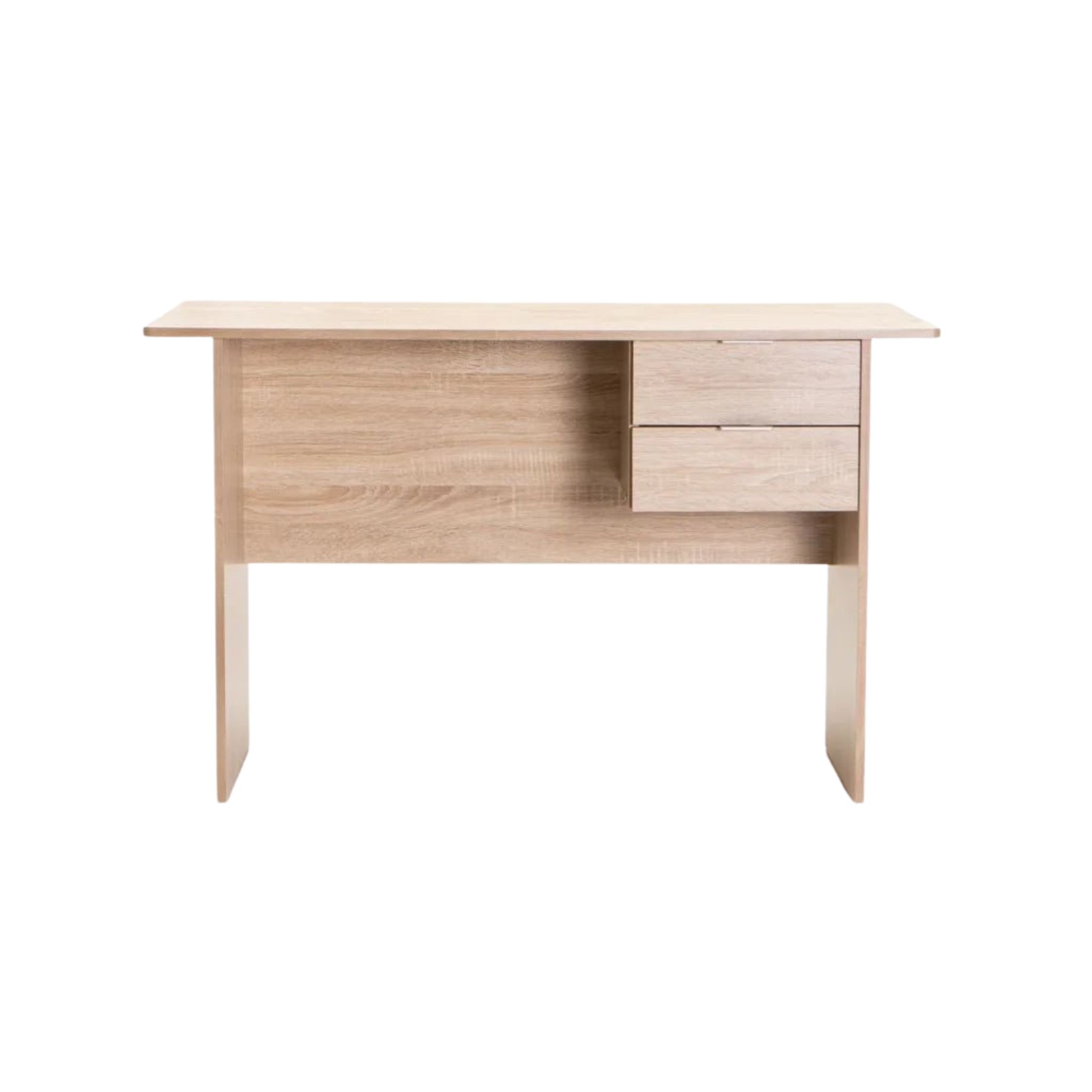 120cm Two Drawer Home Office Desk - Light Oak