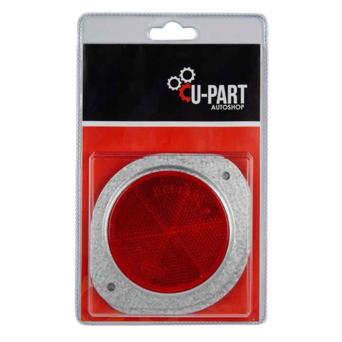 U-Part - Reflector - Automotive - Round - Red - 76mm - Bulk Pack of 5 x 2