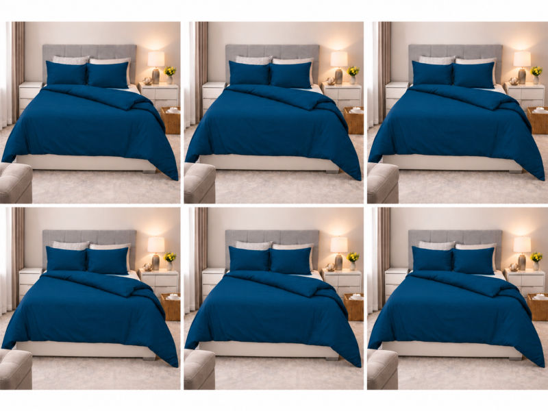Everyday Collection Duvet Cover Set - Plain - 90GSM- (6Sets) Pageant Blue - Single