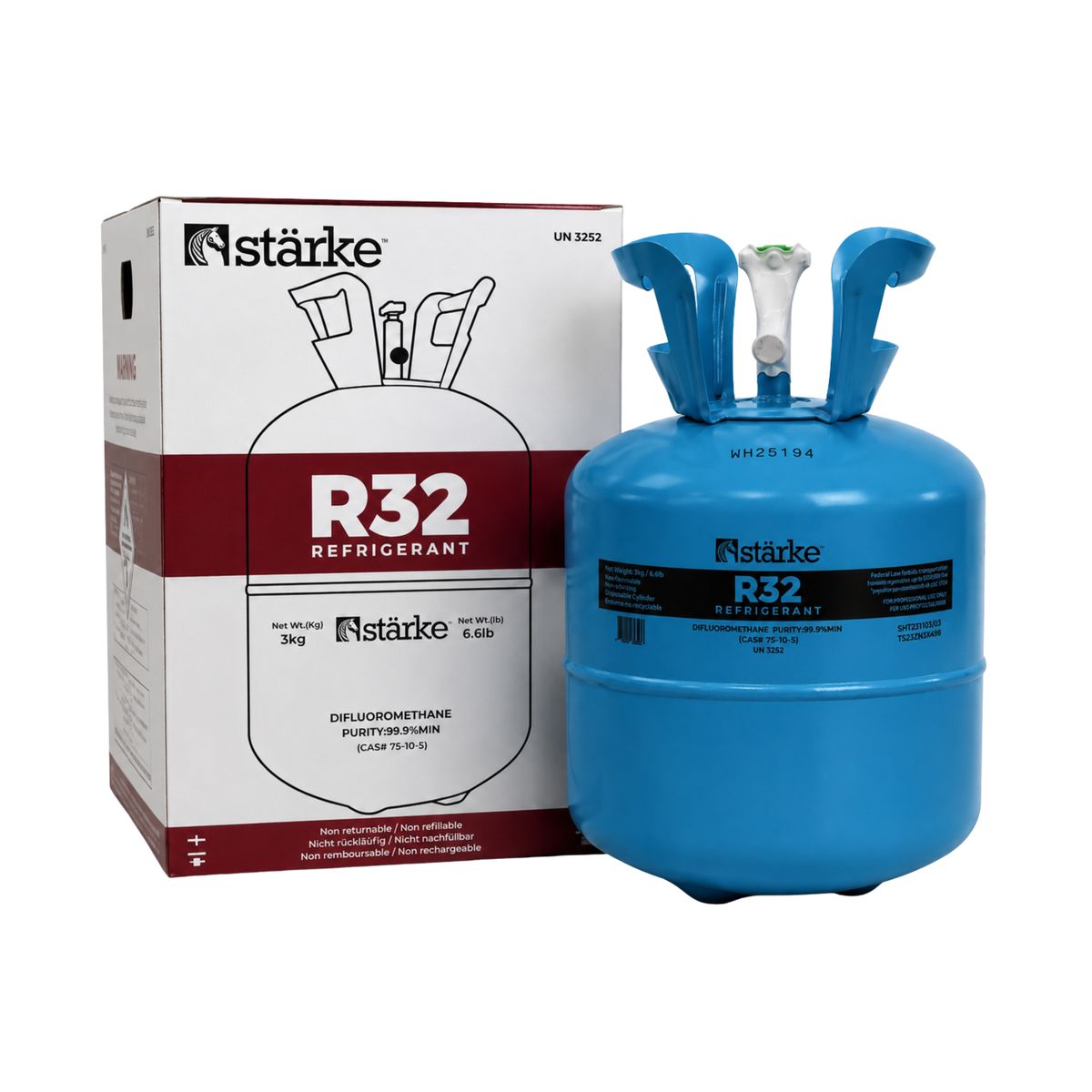 Starke R32 Refrigerant Gas 3kg Cylinder