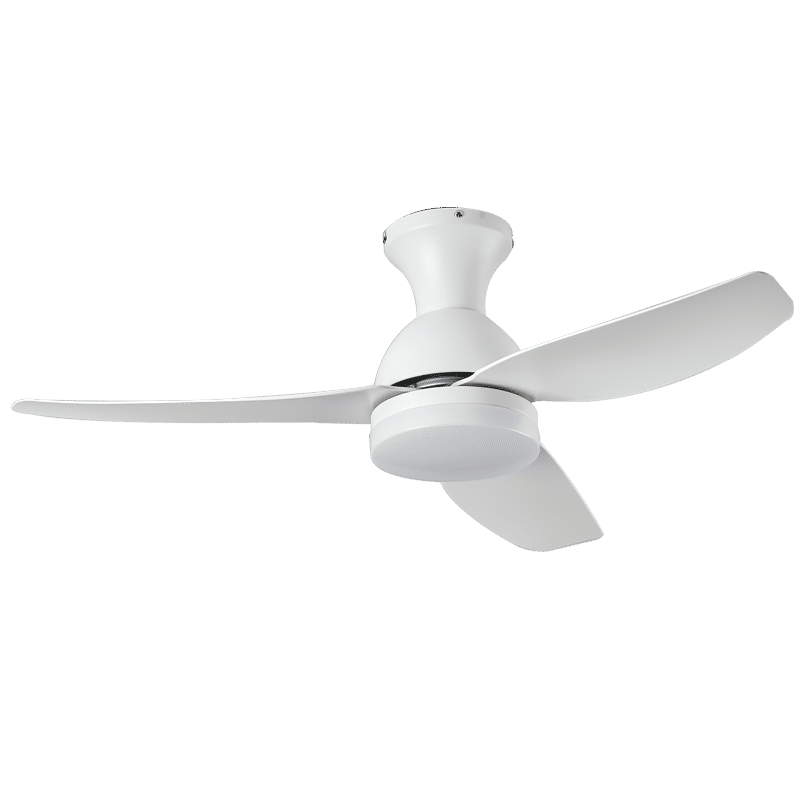White with White ABS Blades Metal and ABS 25W Copper Coil DC Motor 3 ABS Blades