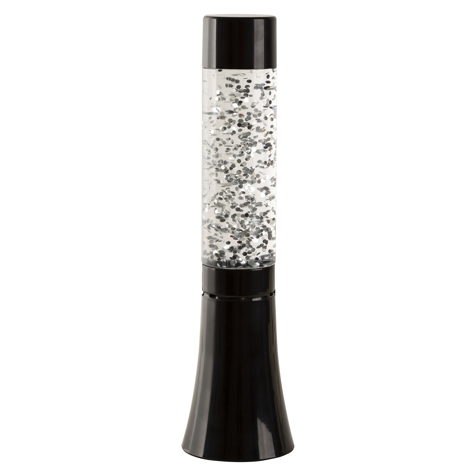 Glitter Lamp Multi Coloured Black Base - 6 Pack