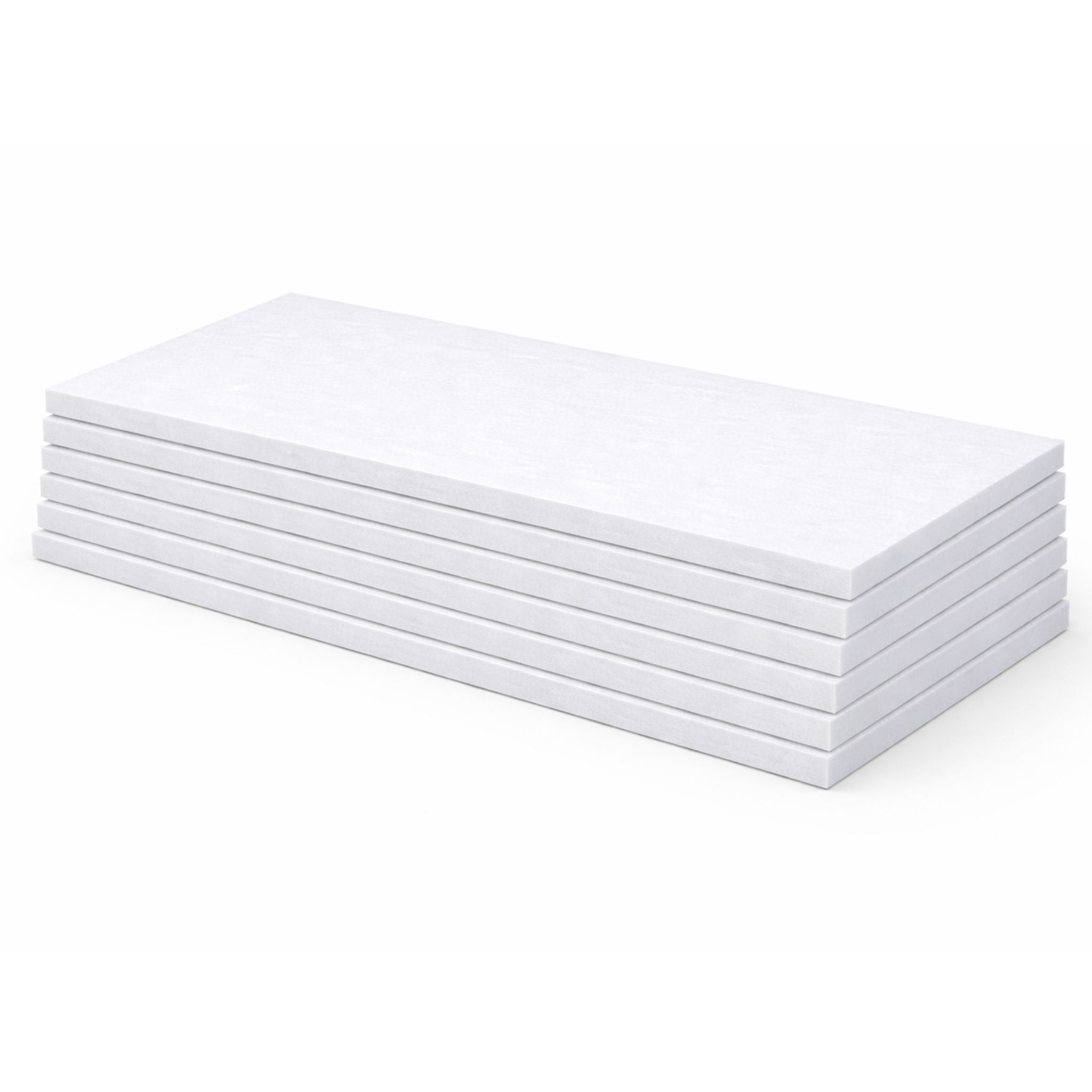 Acoustic Panels Echo-Less Polyester Fibre White 6030x1.2cm (Pack of 6)