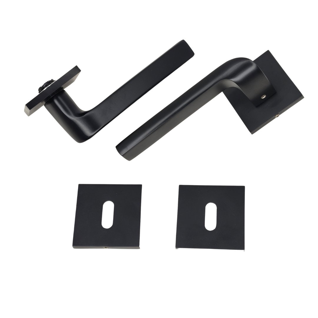Modern square lever handle on rose