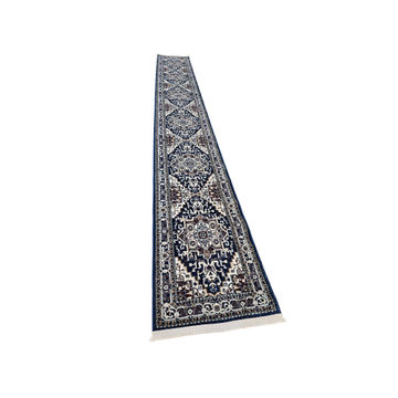6 Metre Blue Persian Design Passage Runner - 600 x 80 CM