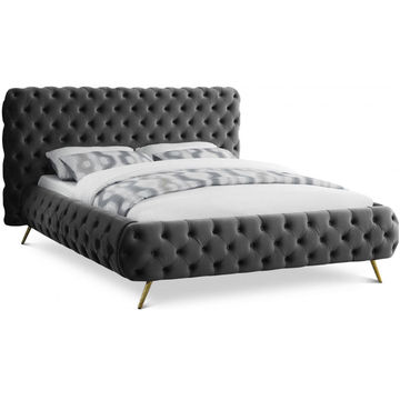 Dawn Sleigh Bed King -Grey