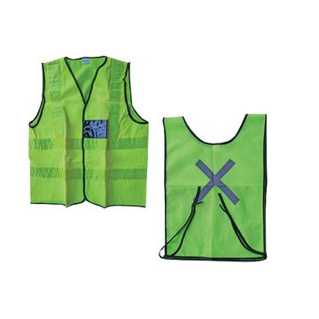 Reflective Waist Jacket Lime Medium - 2 Pack