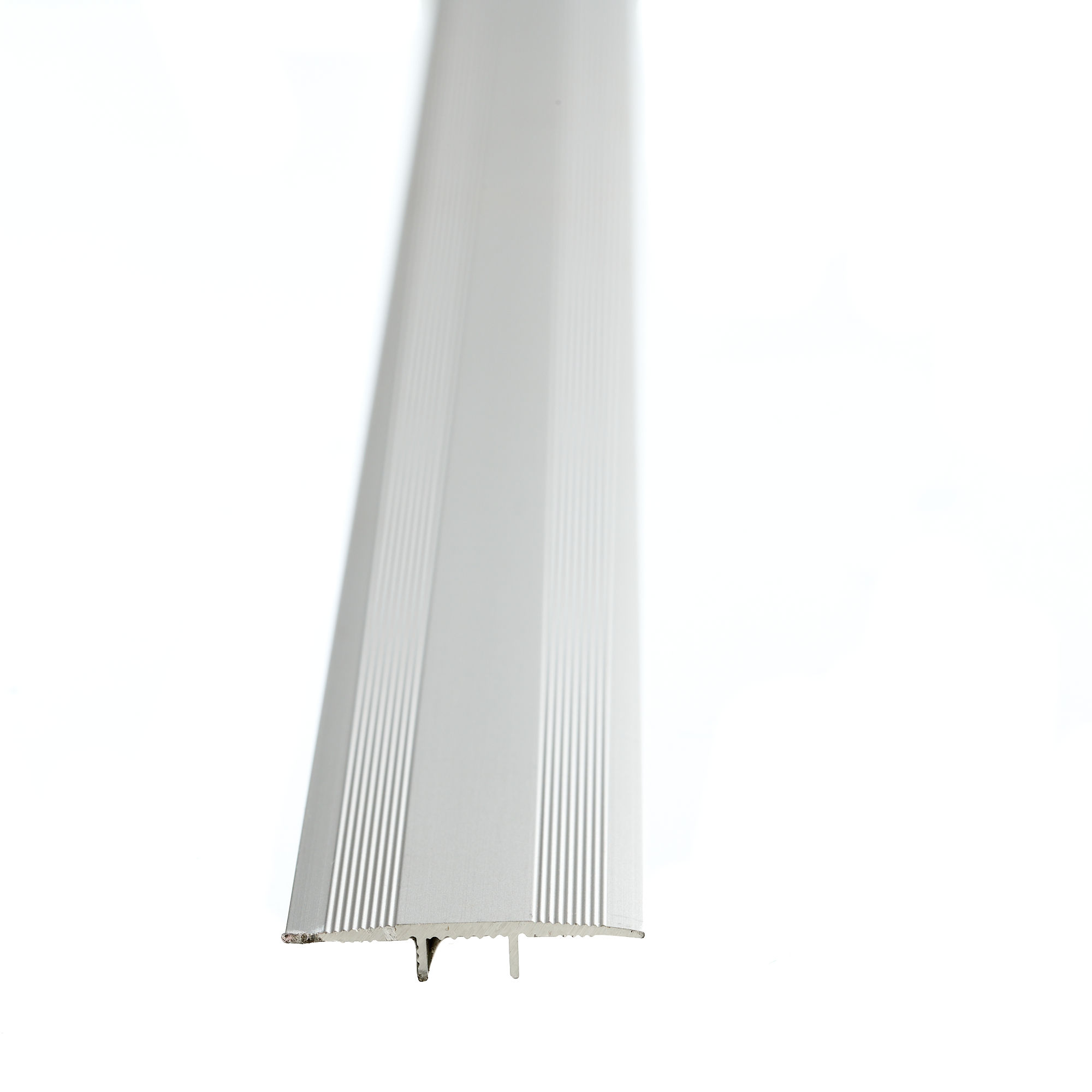 Aluminium T-Piece Door Strip LVT Silver UnDrilled 2500 x 28 Aluminium Door Strip