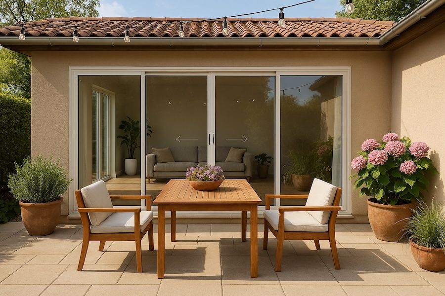 Kenzo - OXXO3621W - Aluminium Double Sliding Door 3.6mx2.1m White