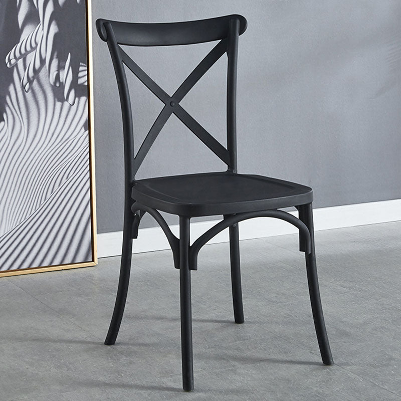 Cross Back Dining Chair - Black - Fine Living SET OF 2
