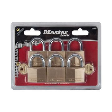 Mackie Master 6 Pack Brass Pad Lock Set - 50mm