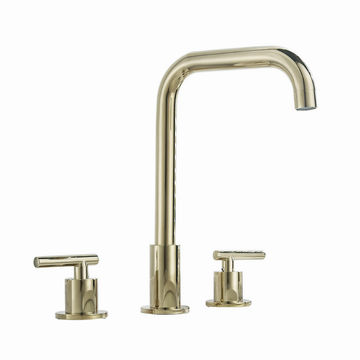 Trendy Taps Premium Quality Brushed Gold Deck Mounted Slim Handle Mixer