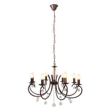 Eurolux - 8 Lights - Chandelier - 820mm - Country Brown