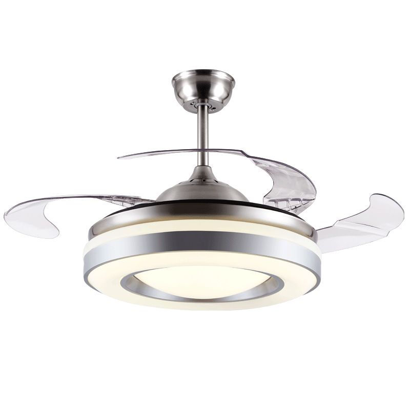 Retractable Bluetooth Ceiling Fan With Remote Control