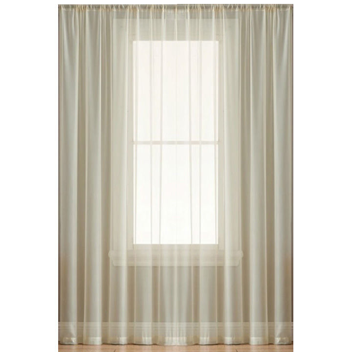 Matoc Readymade Curtain -Sheer Mystic Voile -Stone - Taped 285cm W x 230cm H