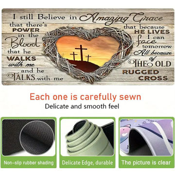 XXL Gaming Mouse Pad - Vintage Bible verse - 90x40cm