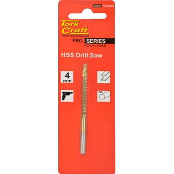 Drill Saw 4Mm Tin. Coated Carded