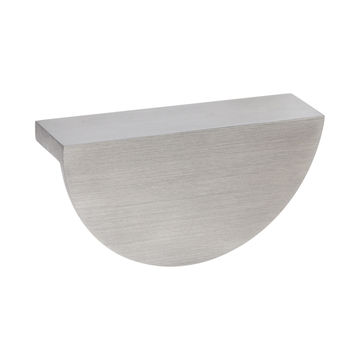 Cupboard Handle  - Half Moon Lip - Satin Nickel