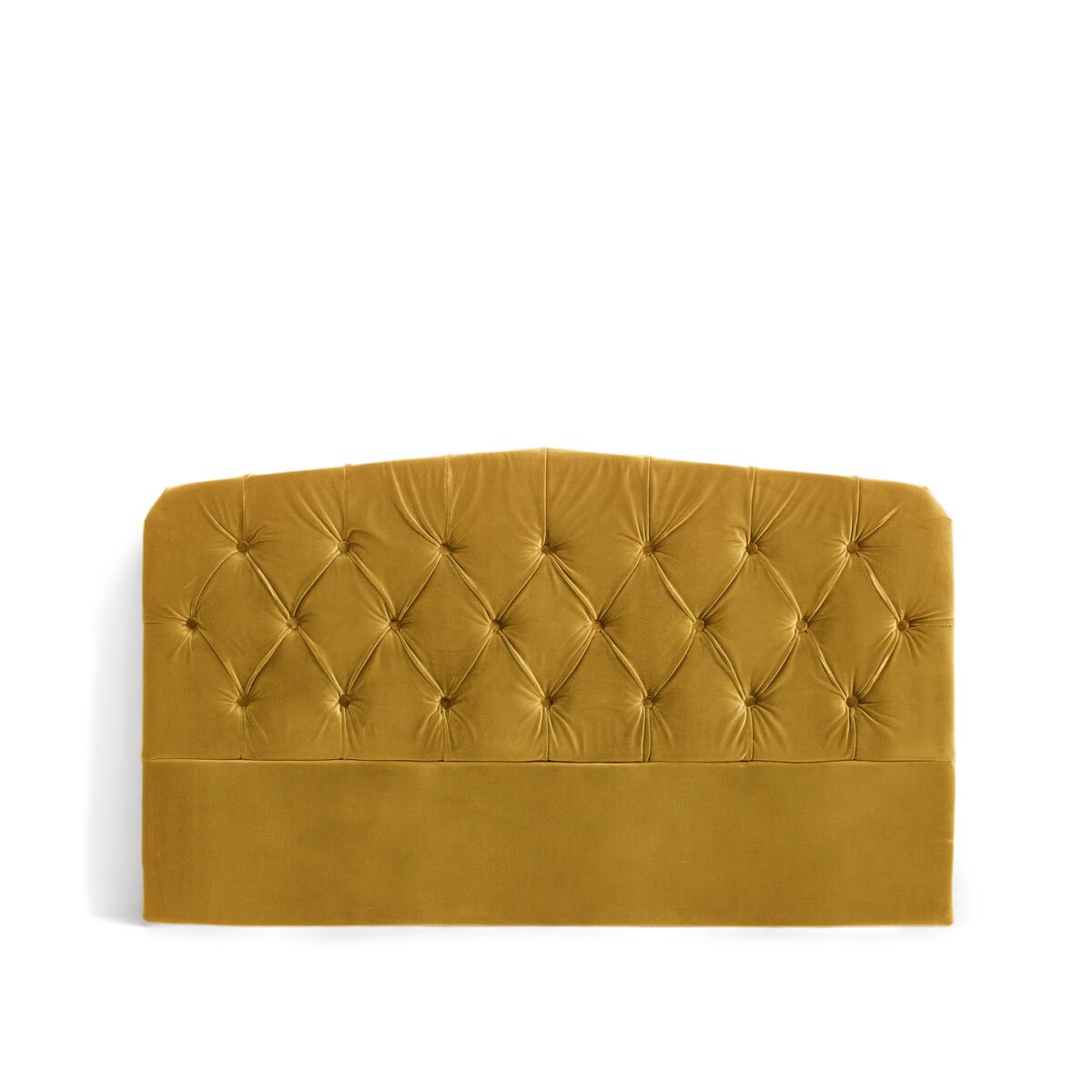 Meli Velvet Headboard - Yellow - Double