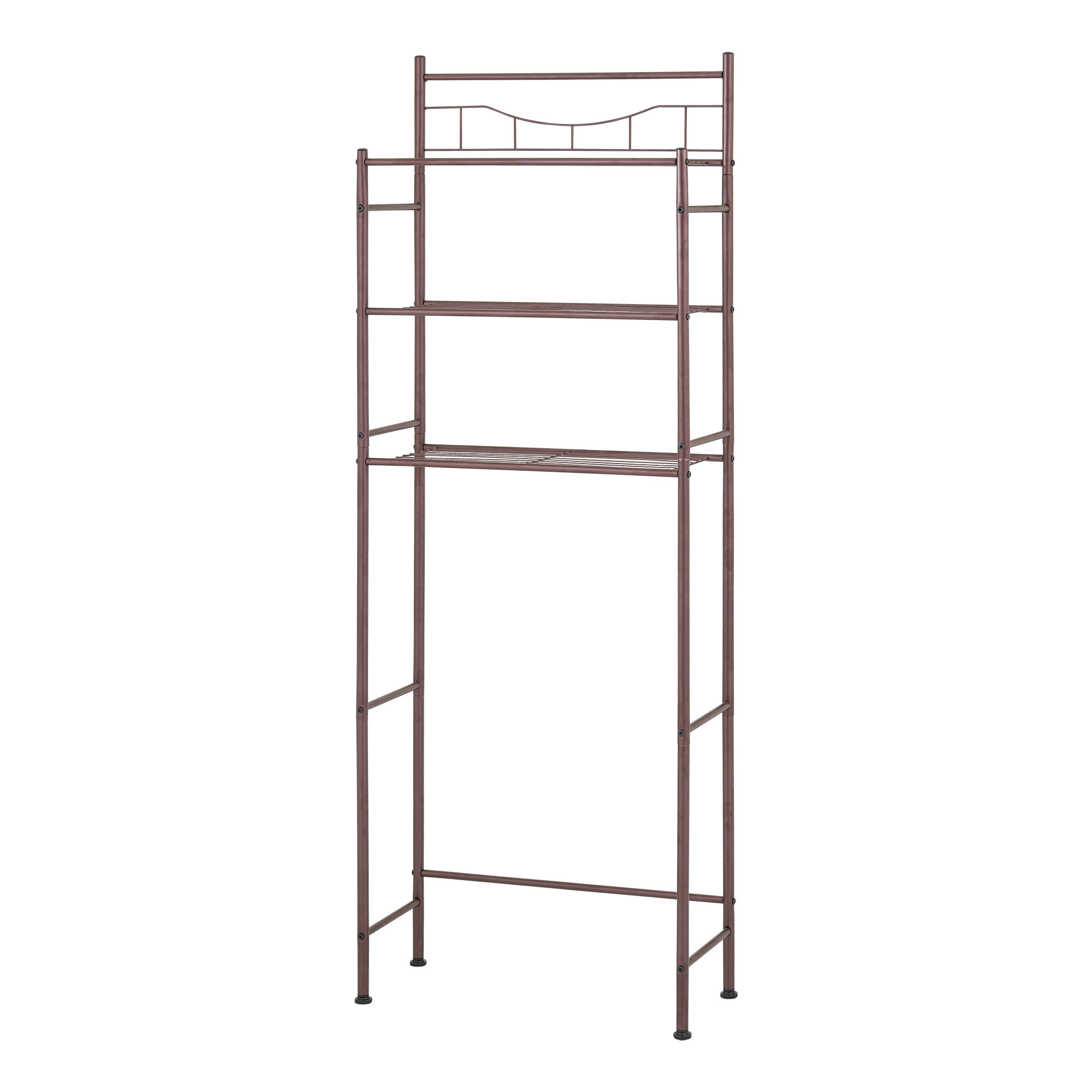 3-TIER BATHROOM STORAGE RACK WITH COMPACT DESIGN AND WIRE SHELVES