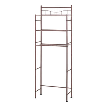 3-TIER BATHROOM STORAGE RACK WITH COMPACT DESIGN AND WIRE SHELVES