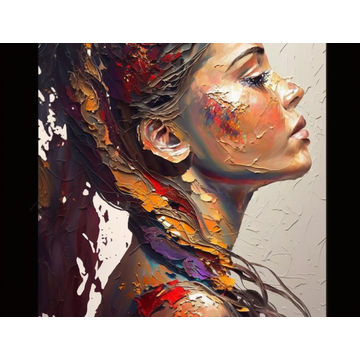 Canvas Wall Art - Canvas Wall Art: Beautiful Acrylic Abstract Painting - B1308 - [120 x 80 cm]