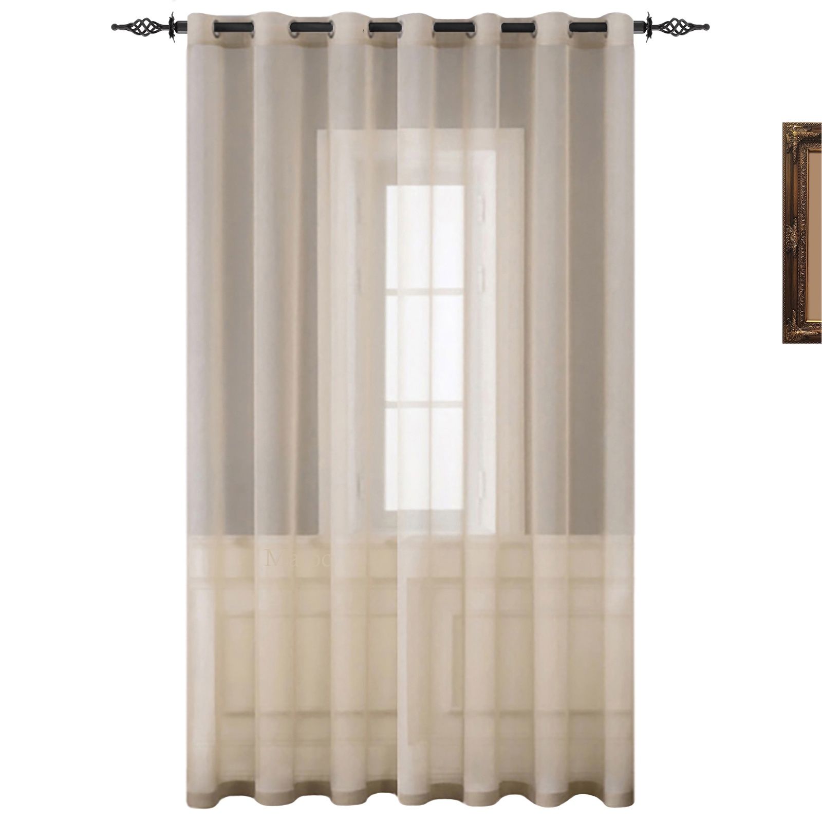 Matoc Designs Curtain - Mystic Voile - Taupe - Eyelet - 140cm W x 221cm H
