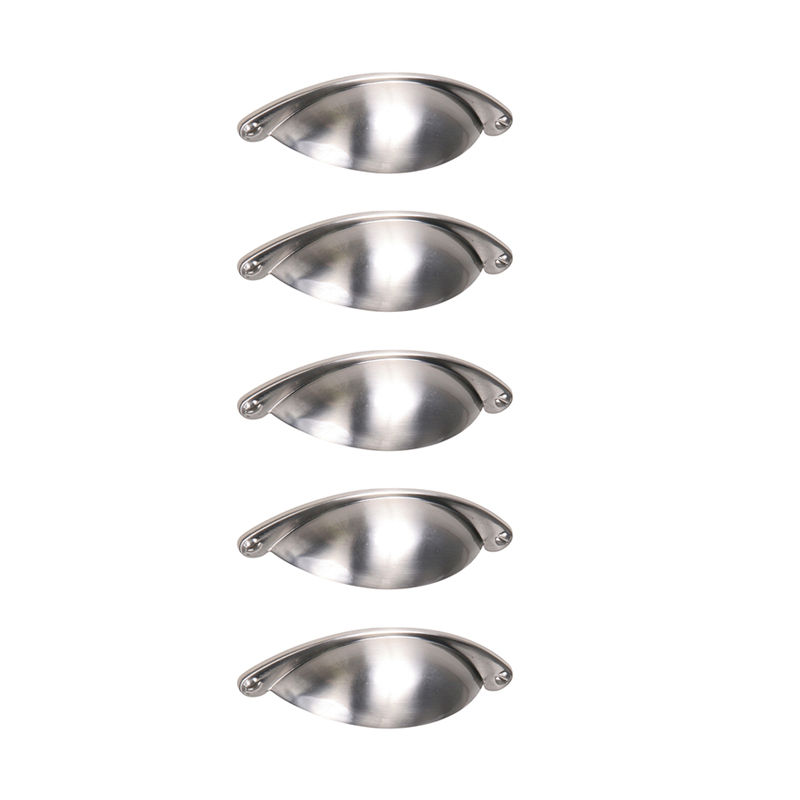 ROCO Cupboard Buttercup Handle Satin Chrome 64mm ( 5 Pack )