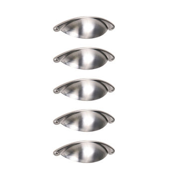 ROCO Cupboard Buttercup Handle Satin Chrome 64mm ( 5 Pack )