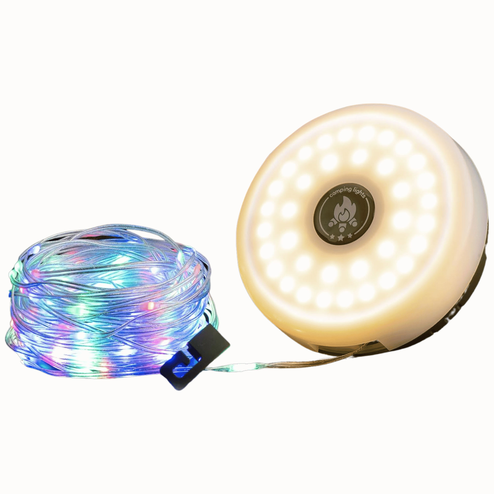 Stellar Lighting Portable Camping Lantern String Light 100 RGB LED 10m Warm White