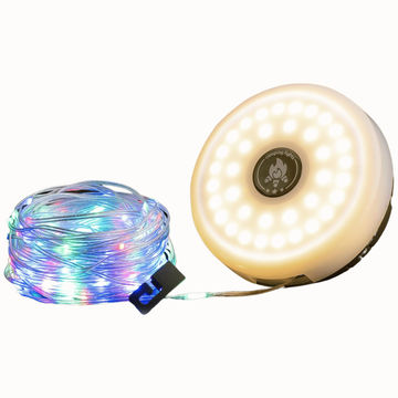 Stellar Lighting Portable Camping Lantern String Light 100 RGB LED 10m Warm White