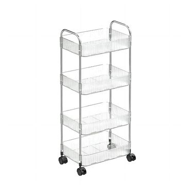 JG20375450 4 Tier Acrylic Trolley 38cm x 27cm x 85cm