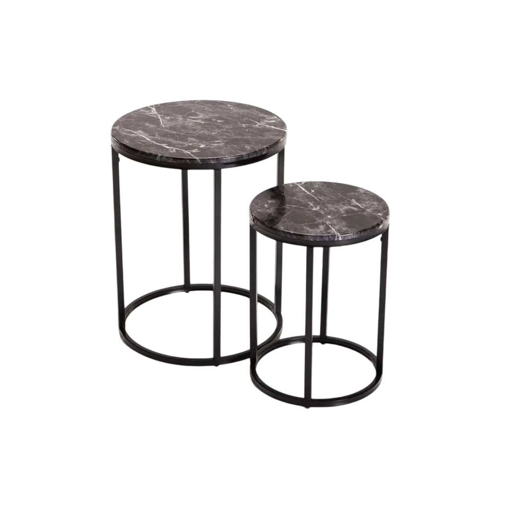 Vividitto - Musa Set Of 2 Tables - Black/Black