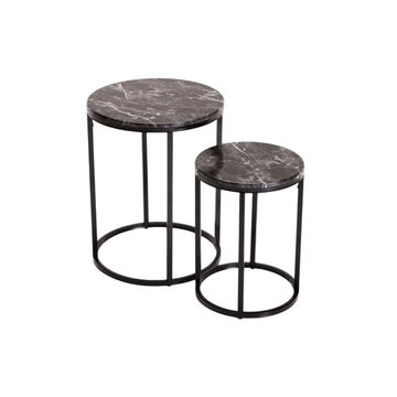 Vividitto - Musa Set Of 2 Tables - Black/Black