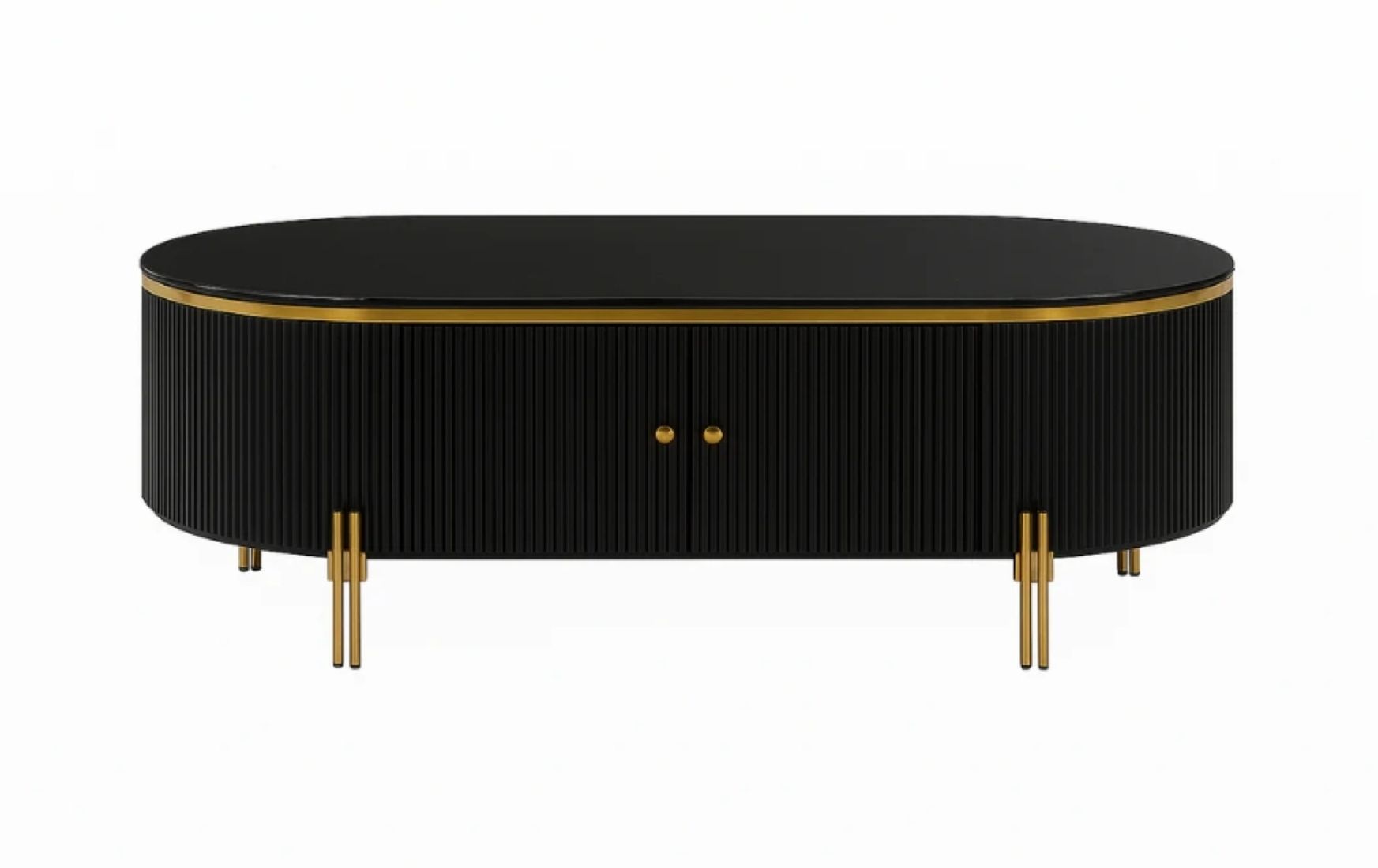 Black Marble Top Coffee Table