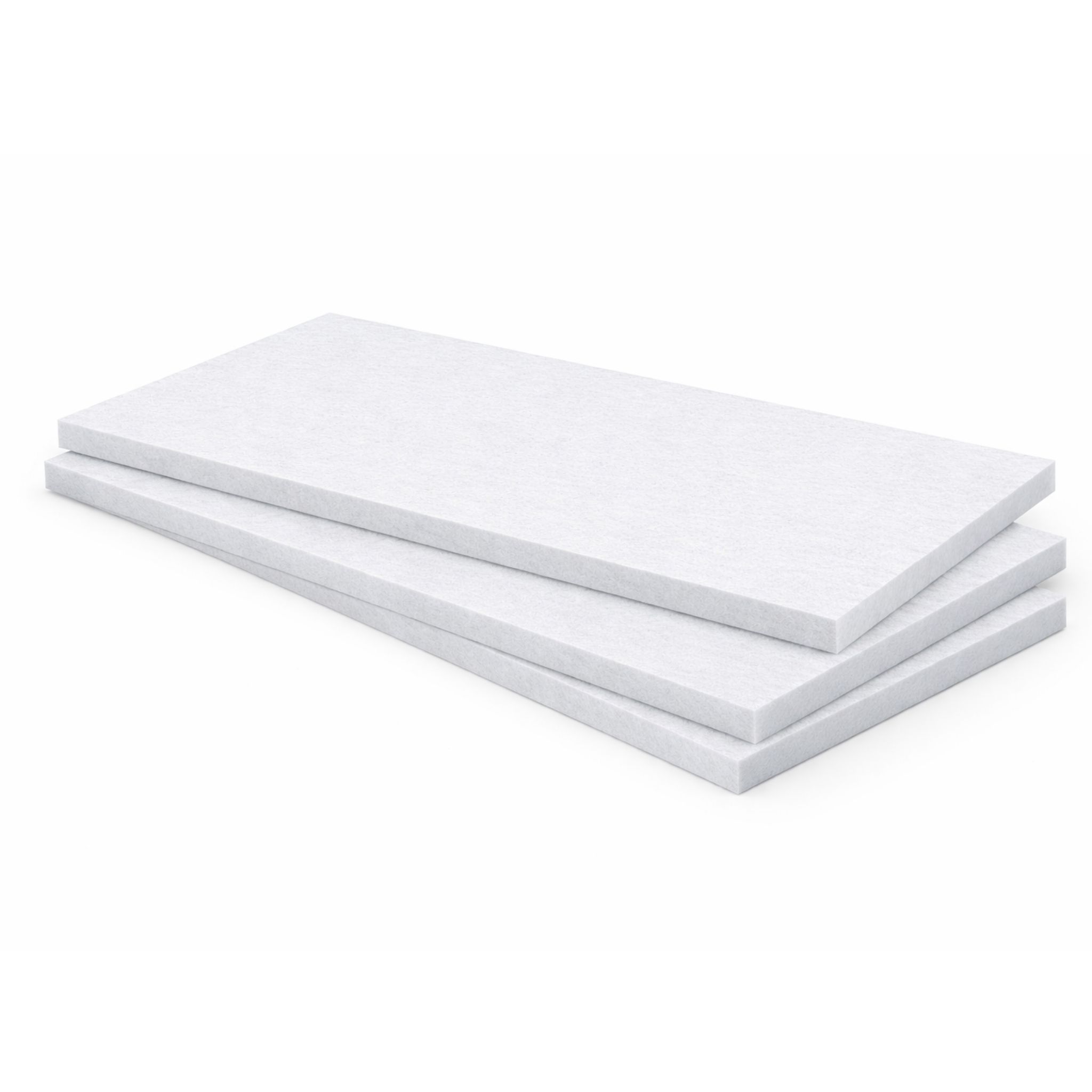 Acoustic Panels Echo-Less Polyester Fibre White 6030x1.2cm (Pack of 3)