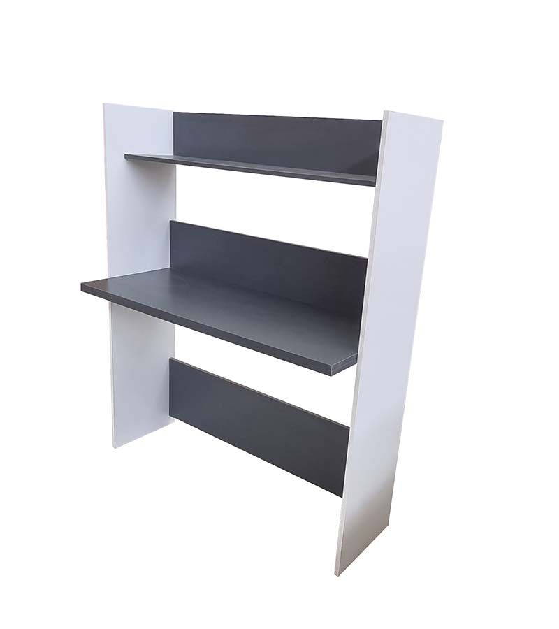 Stirling Wall Desk - White & Storm Grey