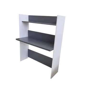 Stirling Wall Desk - White & Storm Grey