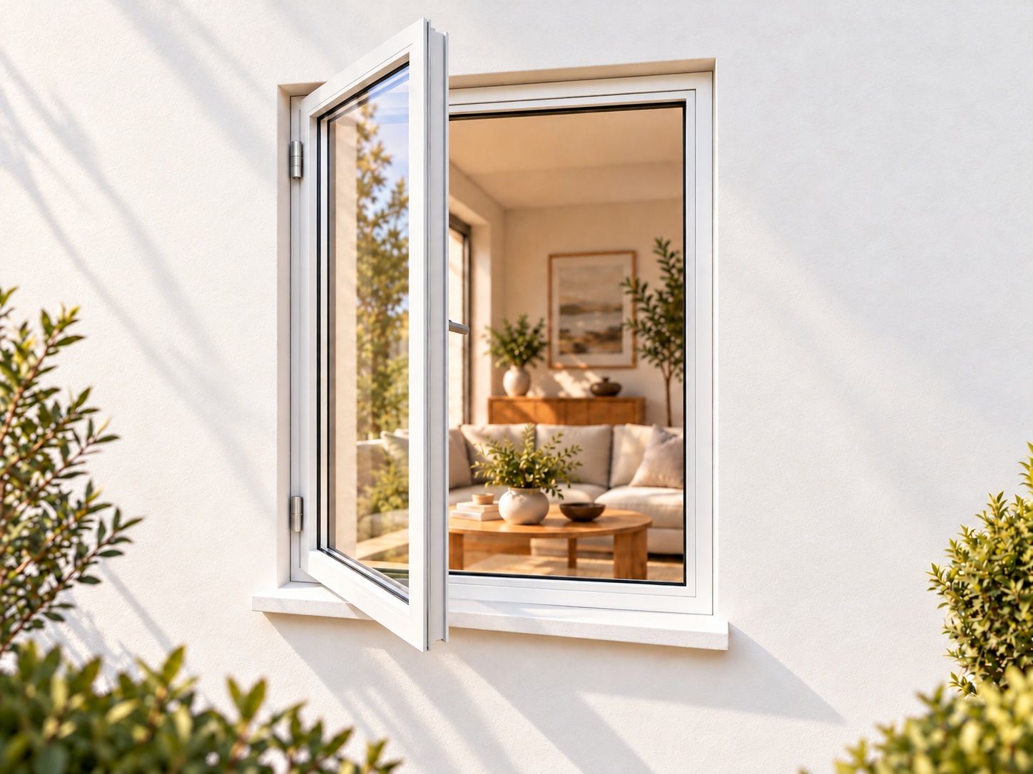 Kenzo Premium Side-Hung Aluminium Window - White, 600 900 mm, Left Side Opener