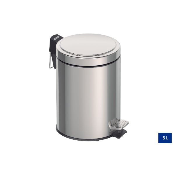 Tramontina 1 Million Cycle Steps Warranty Stainless Steel Trash Bin 5lt