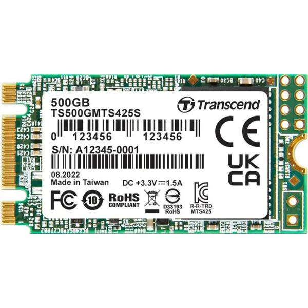 Transcend 500Gb Mts425S M.2 Sata 3 2242 Ssd - Cacheless Tlc