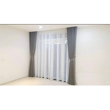 100%Blockout Grey Eyelet Curtain 350 cm Width x 220cm Length