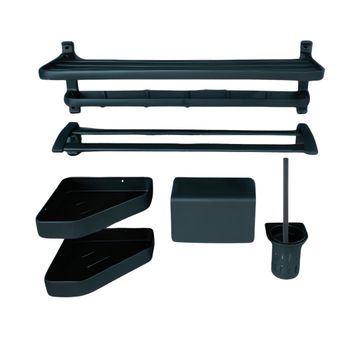 BATHROOM ACCESSORIES 5PC SET - GREEN