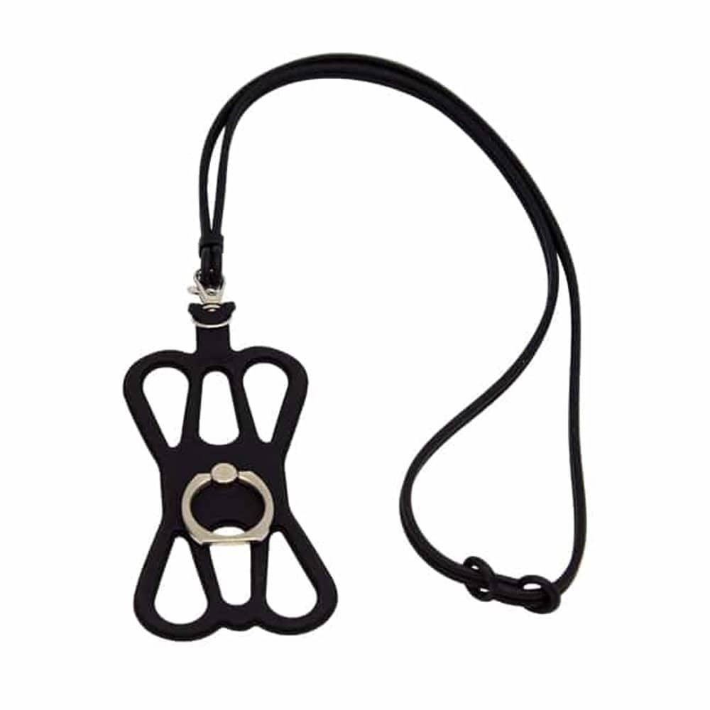 Killer Deals Universal Cell Phone Webbed Silicone Holder Including Lanyard and Ring Stand