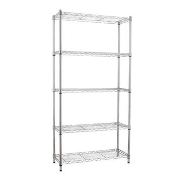 Chrome Shelf 5 Tier 90X35X180cm
