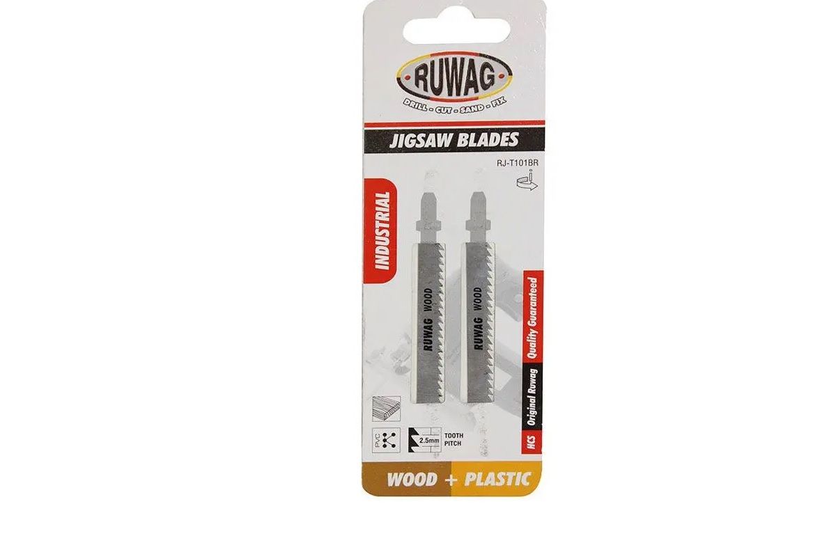 Jigsaw Blades, Wood & Plastic, Reversed, Ruwag, RJ-T101BR, 2 Pieces (3 pack) BY WOODLY