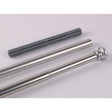 Bodie Bath - Silver Shower Curtain Rod Large (105 - 240cm)