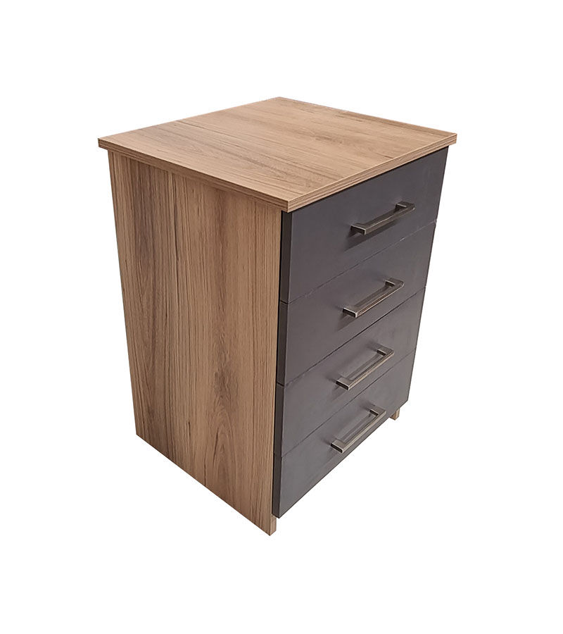 Cambridge 4 Drawer Pedestal - Sahara & Storm Grey
