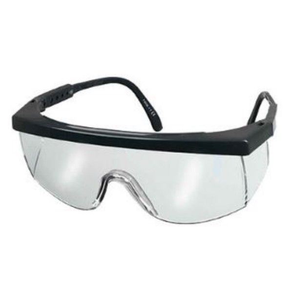 Safety Glasses Black Frame Clear